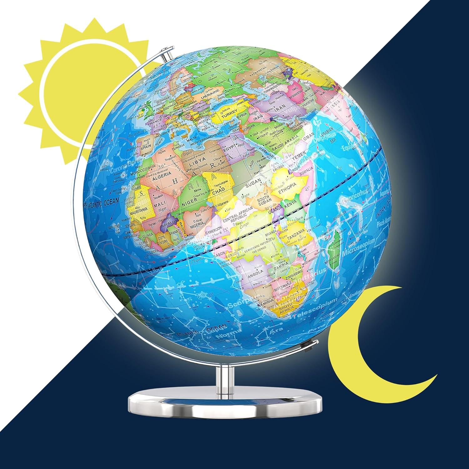 Globo Terráqueo Iluminado LED 24 cm Bikes on Hikes