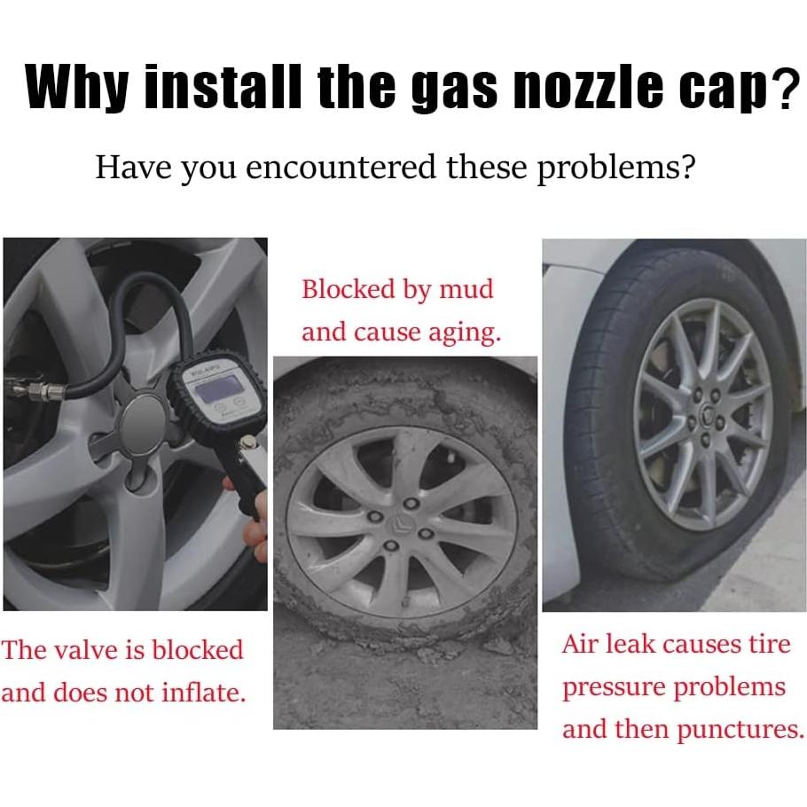 Cubiertas de Válvula de Neumático QZXIAOGU RS - Juego de 5 Piezas