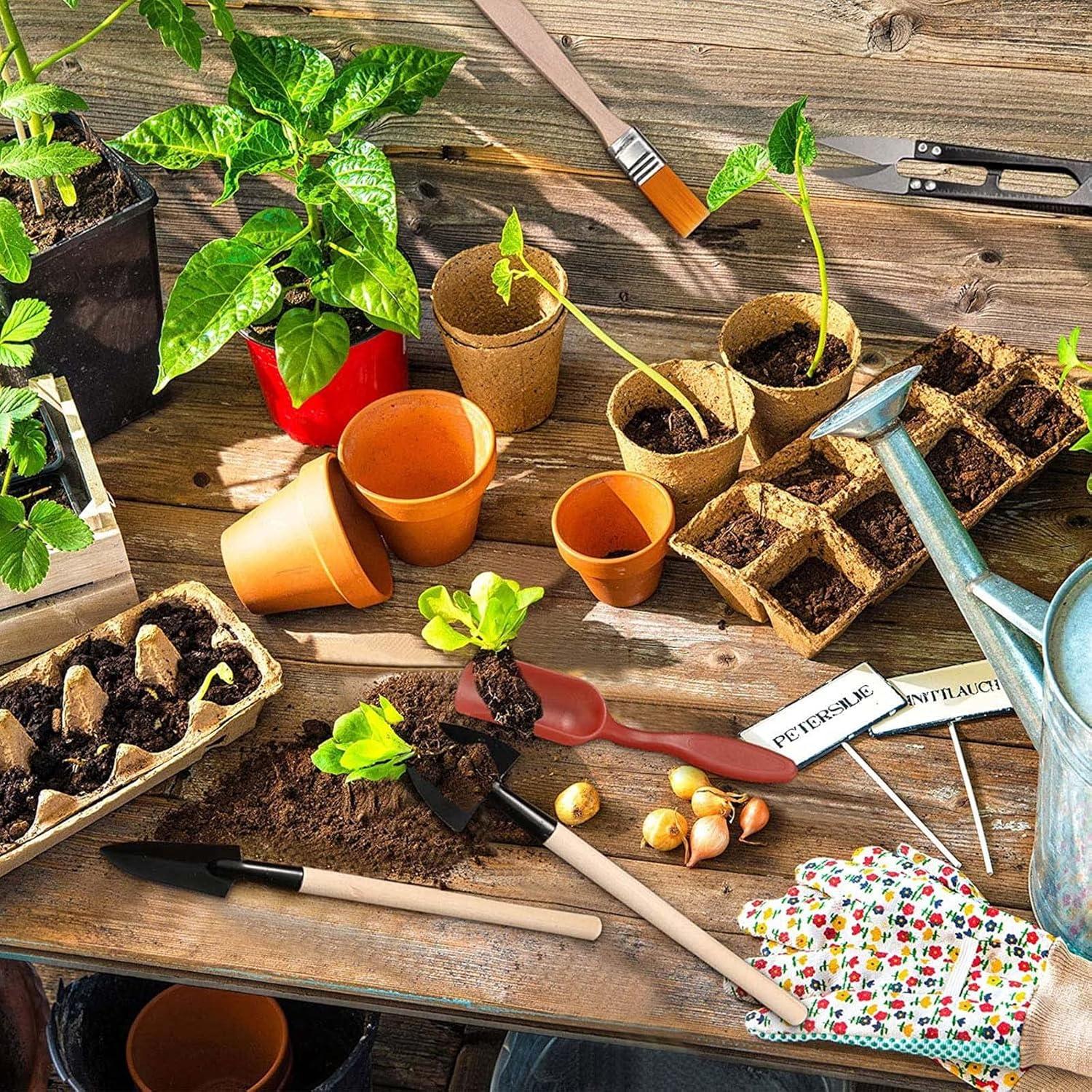 Juego de Herramientas de Jardinería Mini JasCherry 14 Piezas