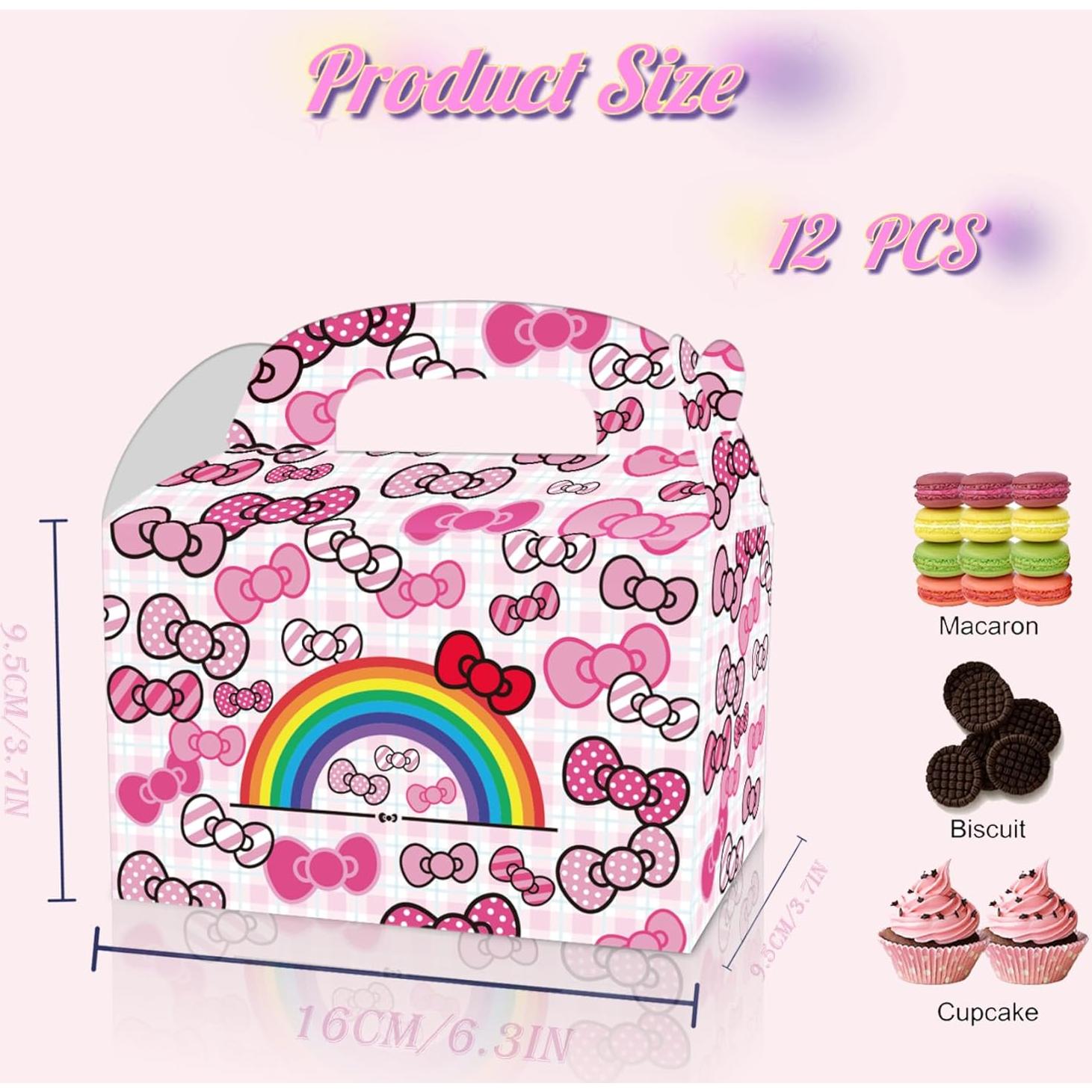 Cajas de Regalo de Cumpleaños Gato CNMOAOAGS 12 Pcs Rosa