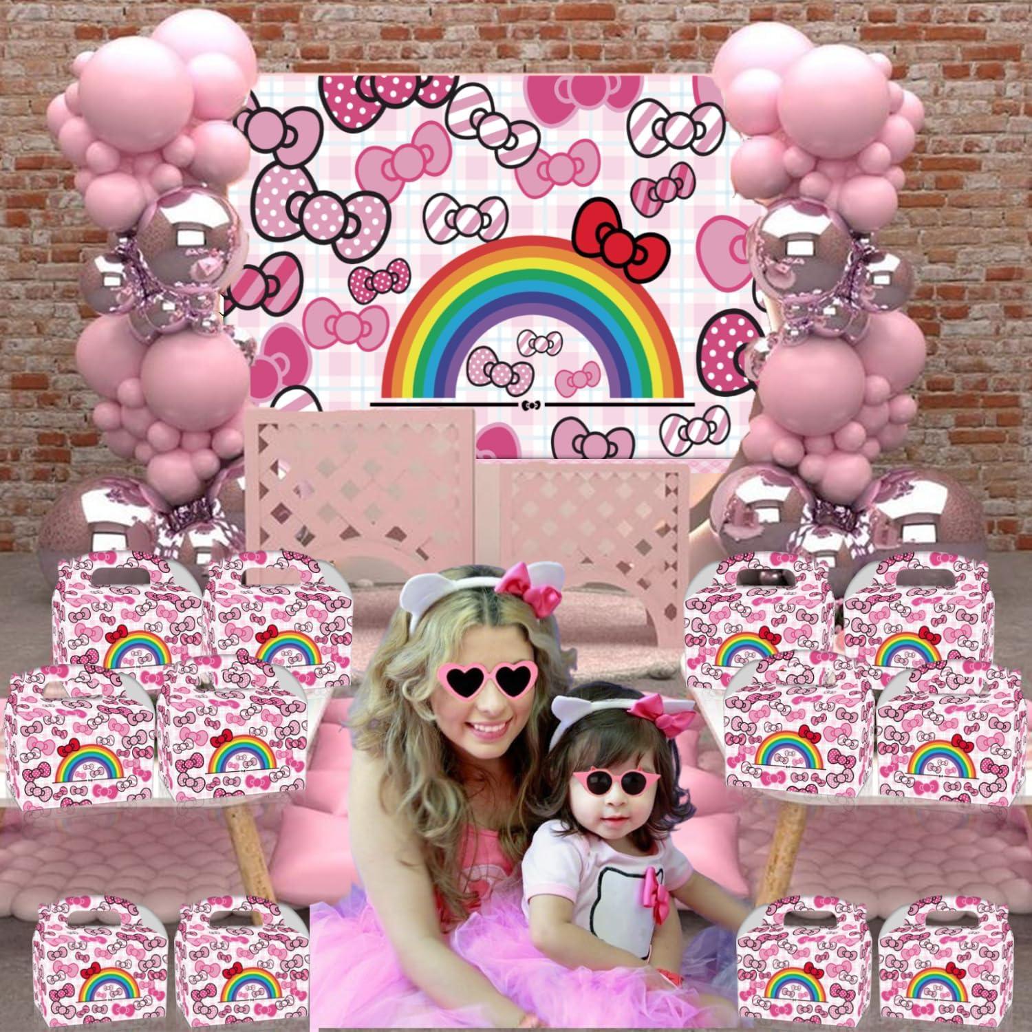 Cajas de Regalo de Cumpleaños Gato CNMOAOAGS 12 Pcs Rosa