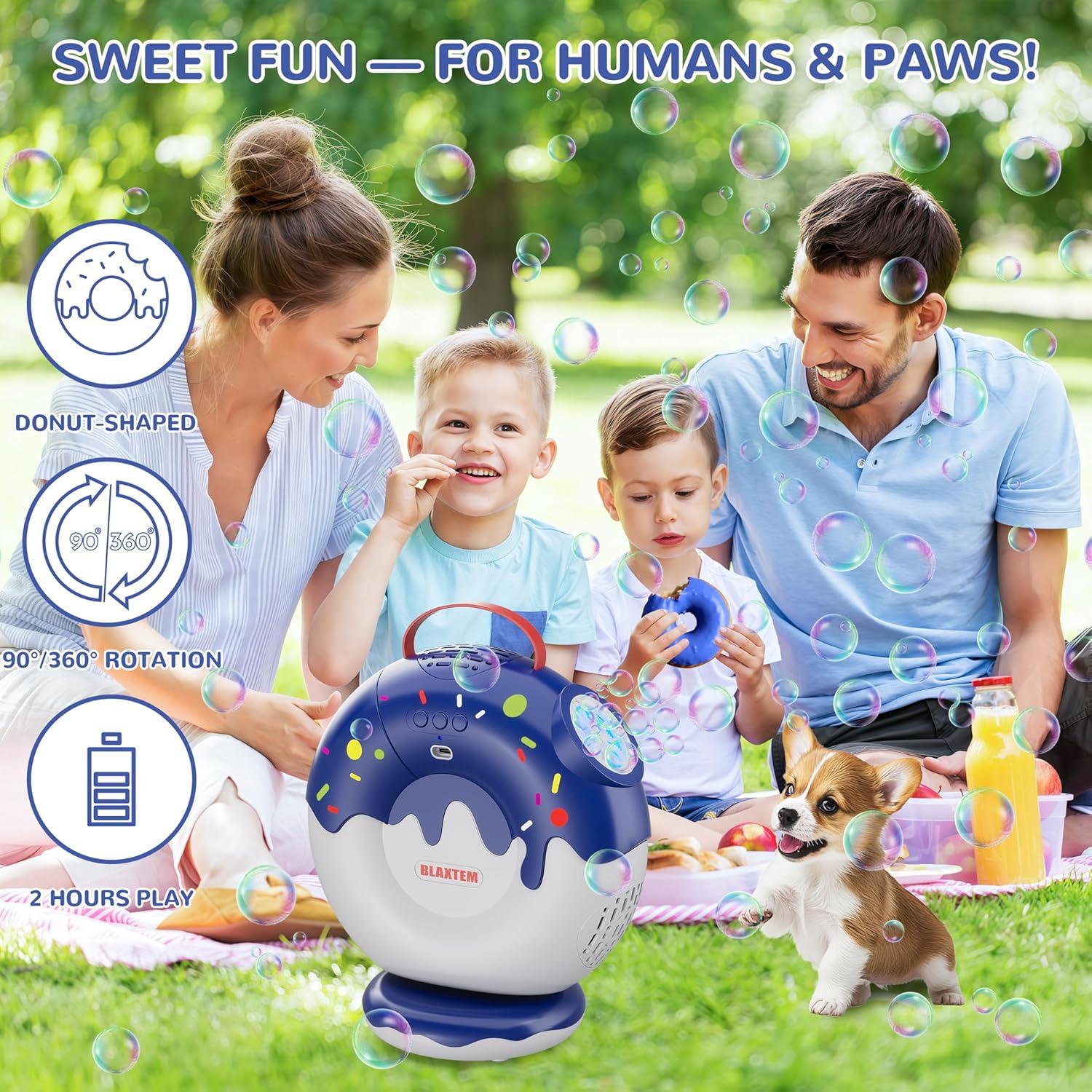 Máquina de Burbujas Recargable BLAXTEM Azul Profundo 500ml