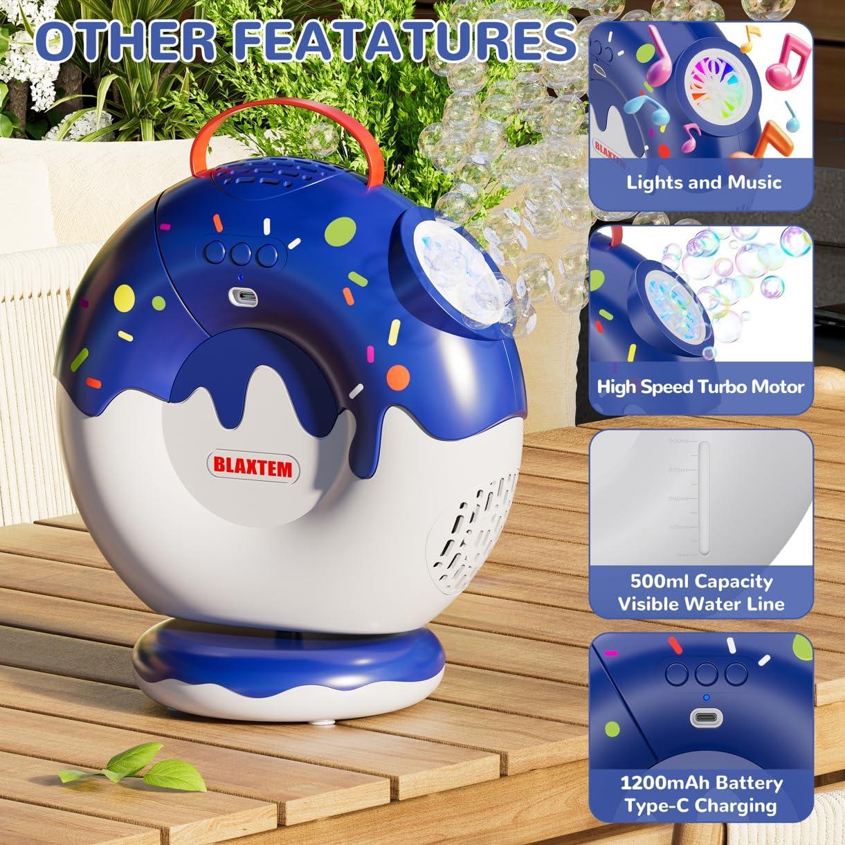 Máquina de Burbujas Recargable BLAXTEM Azul Profundo 500ml