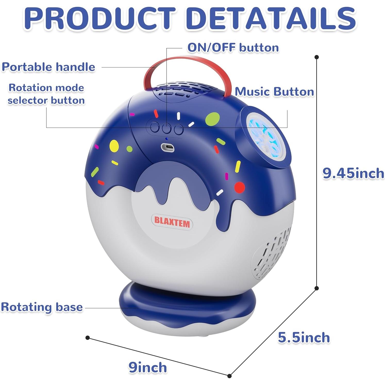 Máquina de Burbujas Recargable BLAXTEM Azul Profundo 500ml