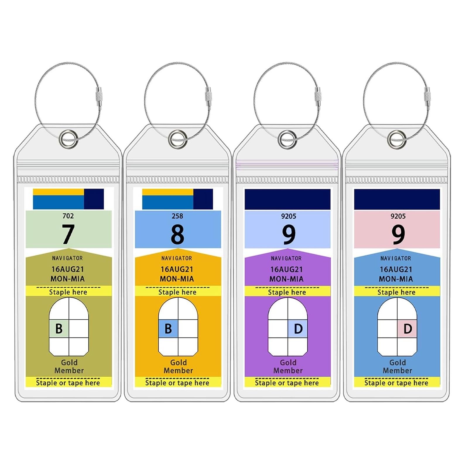 Soportes de Etiquetas de Equipaje CruiSeaU 4 Piezas para Cruceros