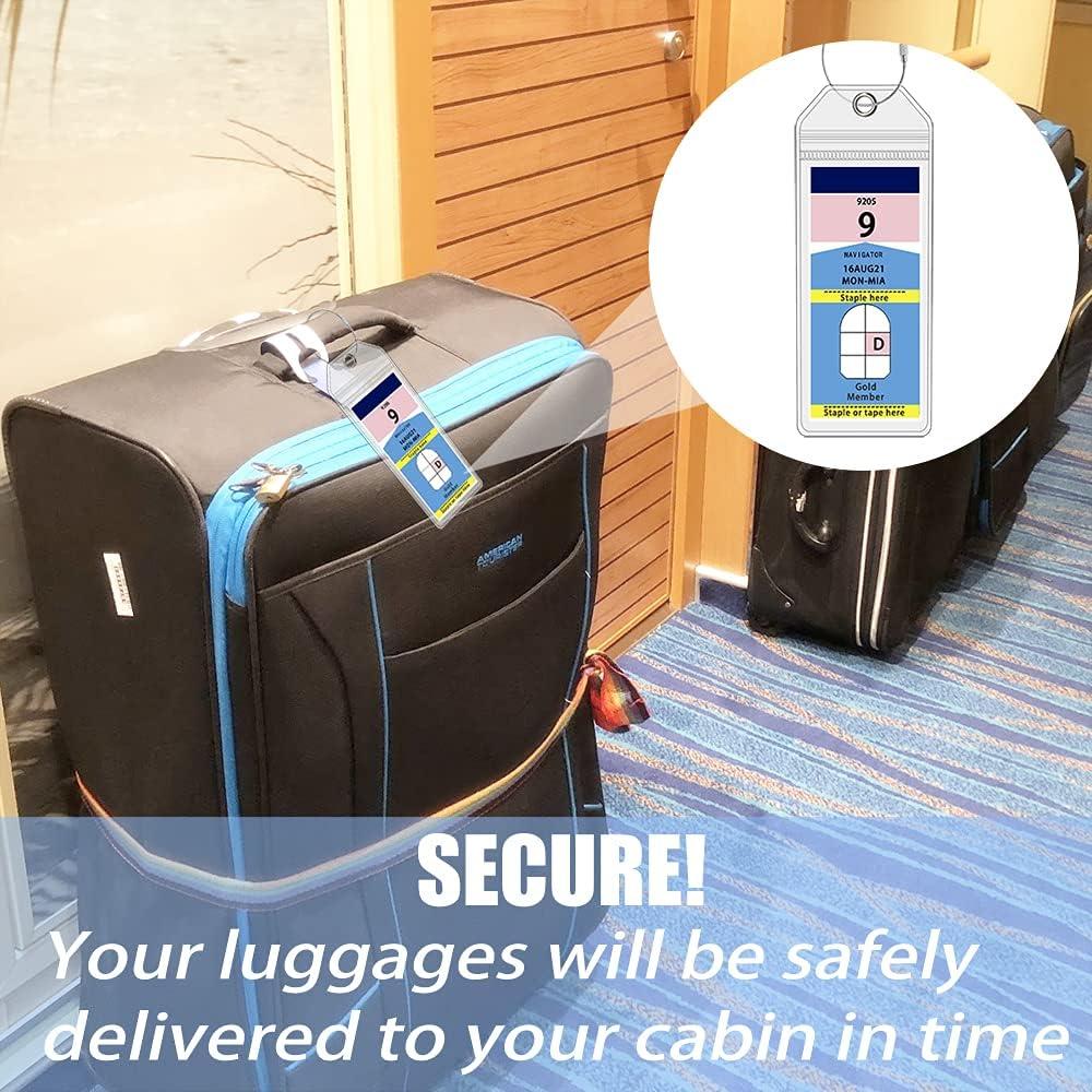 Soportes de Etiquetas de Equipaje CruiSeaU 4 Piezas para Cruceros