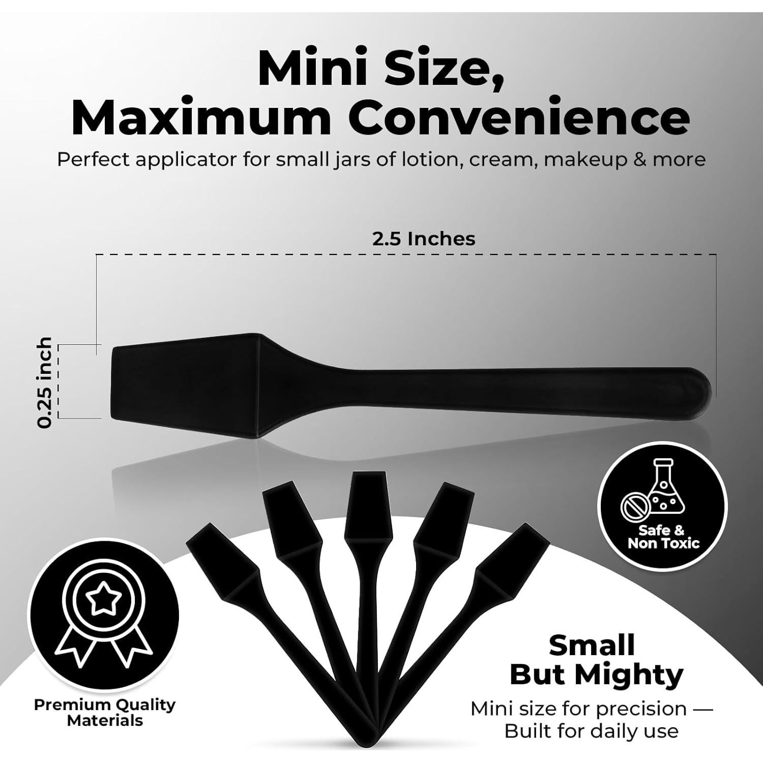 Mini Espátula Cosmética Desechable BIKO - 100 Unidades 6.35cm