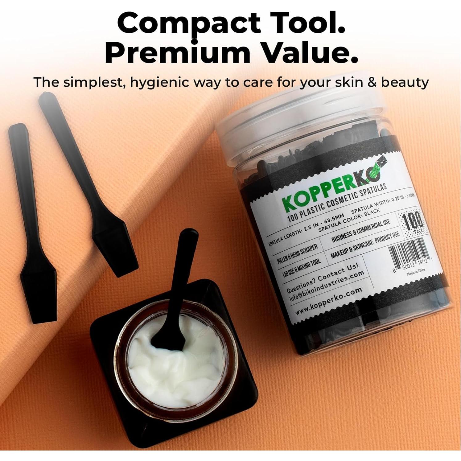 Mini Espátula Cosmética Desechable BIKO - 100 Unidades 6.35cm