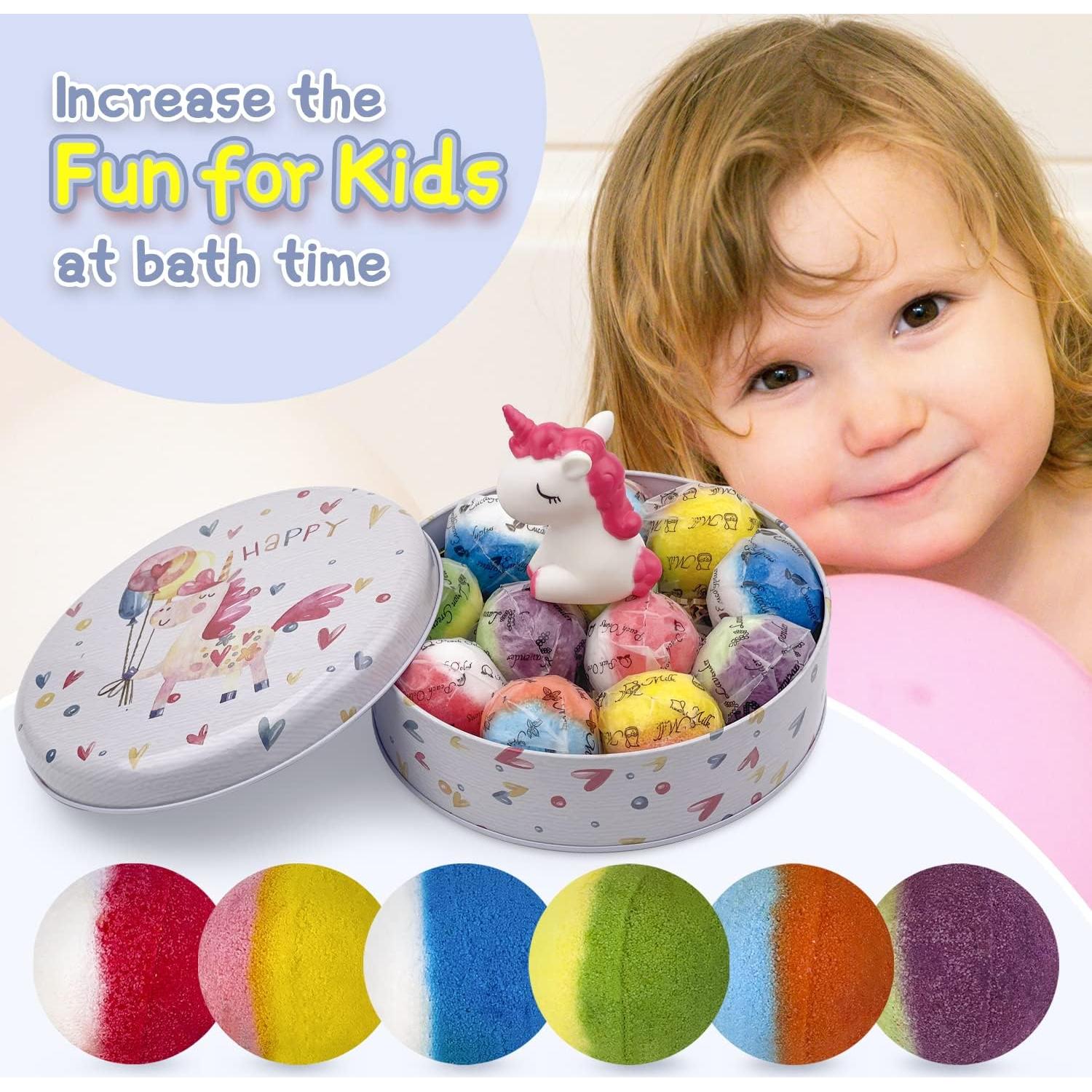 Bombas de Baño para Niños DOVIPE - 12 Piezas con Juguetes Sorpresa