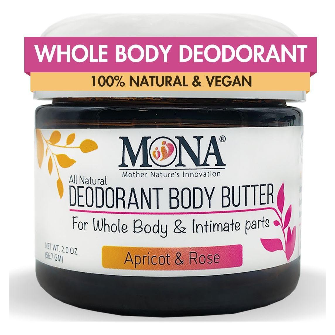 Desodorante Natural MONA 56.7 g Albaricoque y Rosa Sin Aluminio