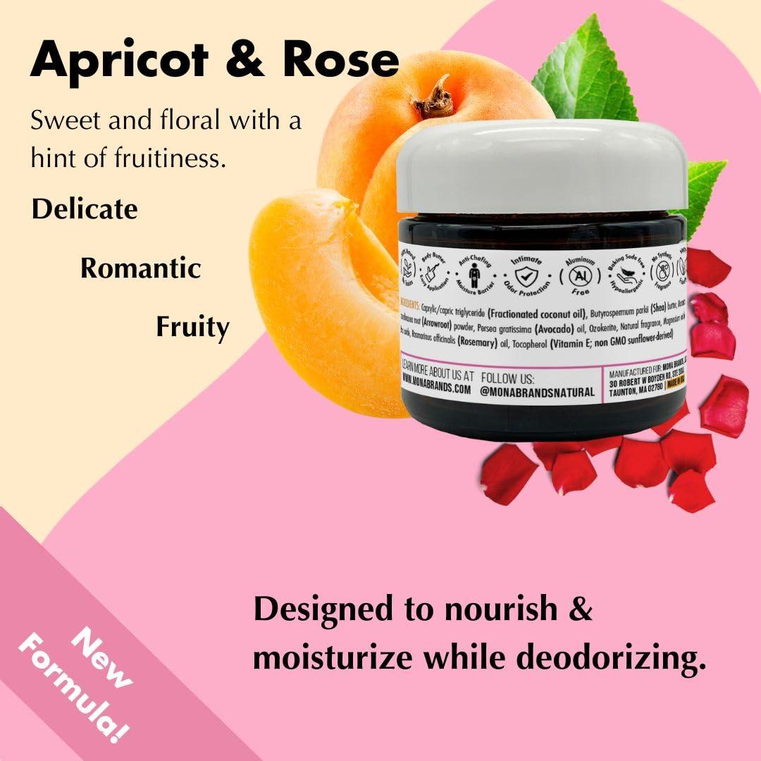 Desodorante Natural MONA 56.7 g Albaricoque y Rosa Sin Aluminio
