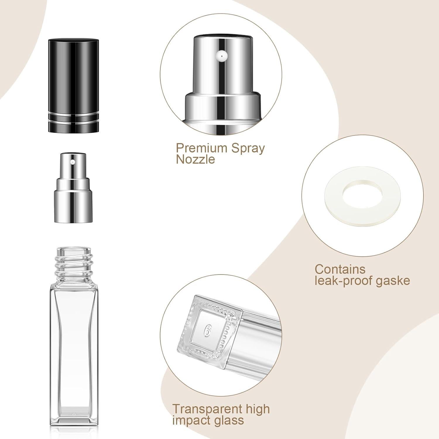 30 Botellas de Perfume de Vidrio Reutilizables 10 ml Domensi