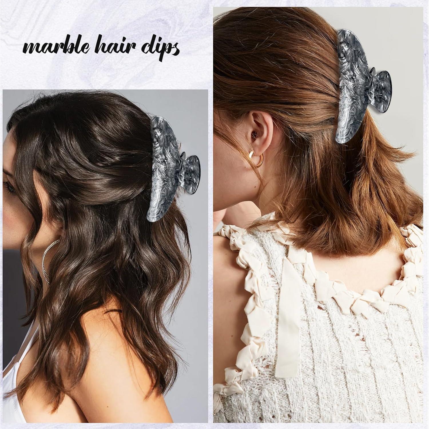 Clip de Cabello Mediano AIUPUOC Gris Oscuro para Mujeres