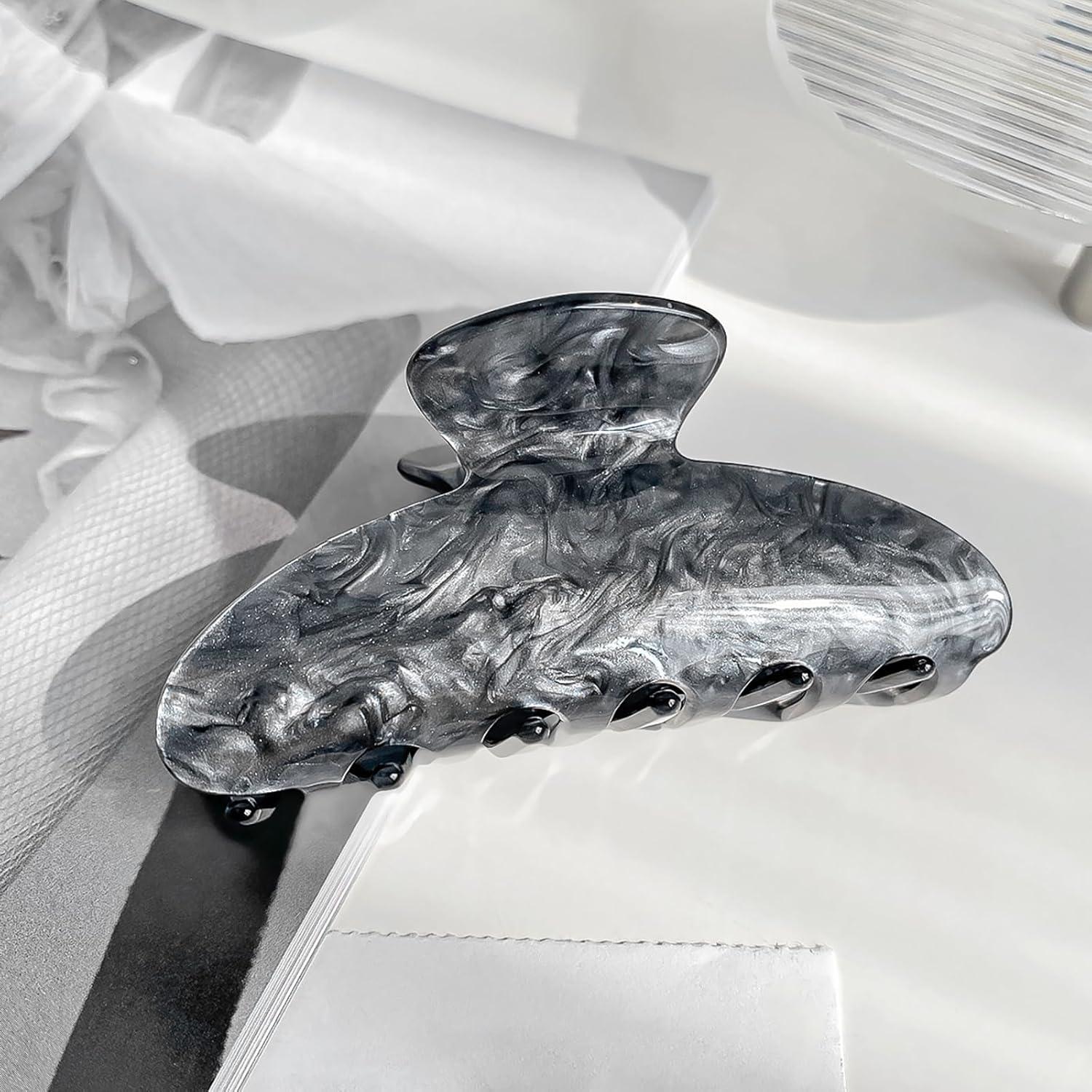 Clip de Cabello Mediano AIUPUOC Gris Oscuro para Mujeres