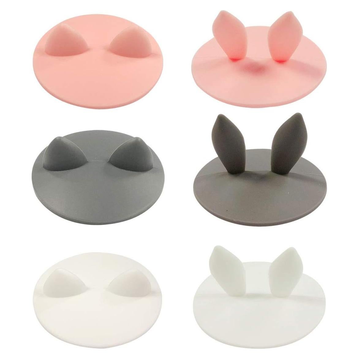 Juego de 6 Tapas de Silicona Wrapables para Tazas Antipolvo
