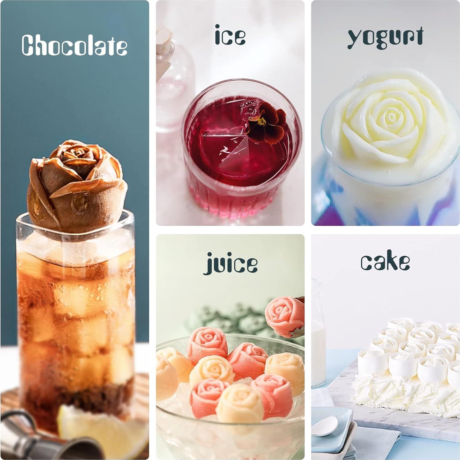 Bandeja de Hielo Mikiwon Rosa y Diamante - 6 Cavidades Silicona