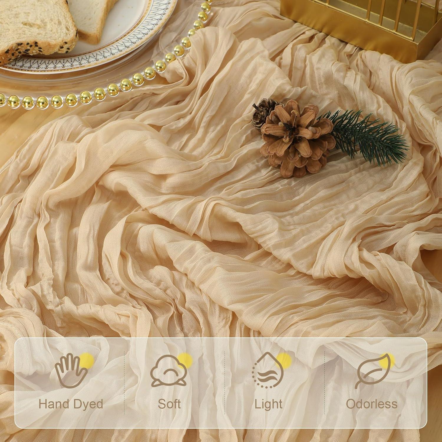 Cubre Mesa de Gasa Champagne GARENY 6 Pcs 89x305 cm