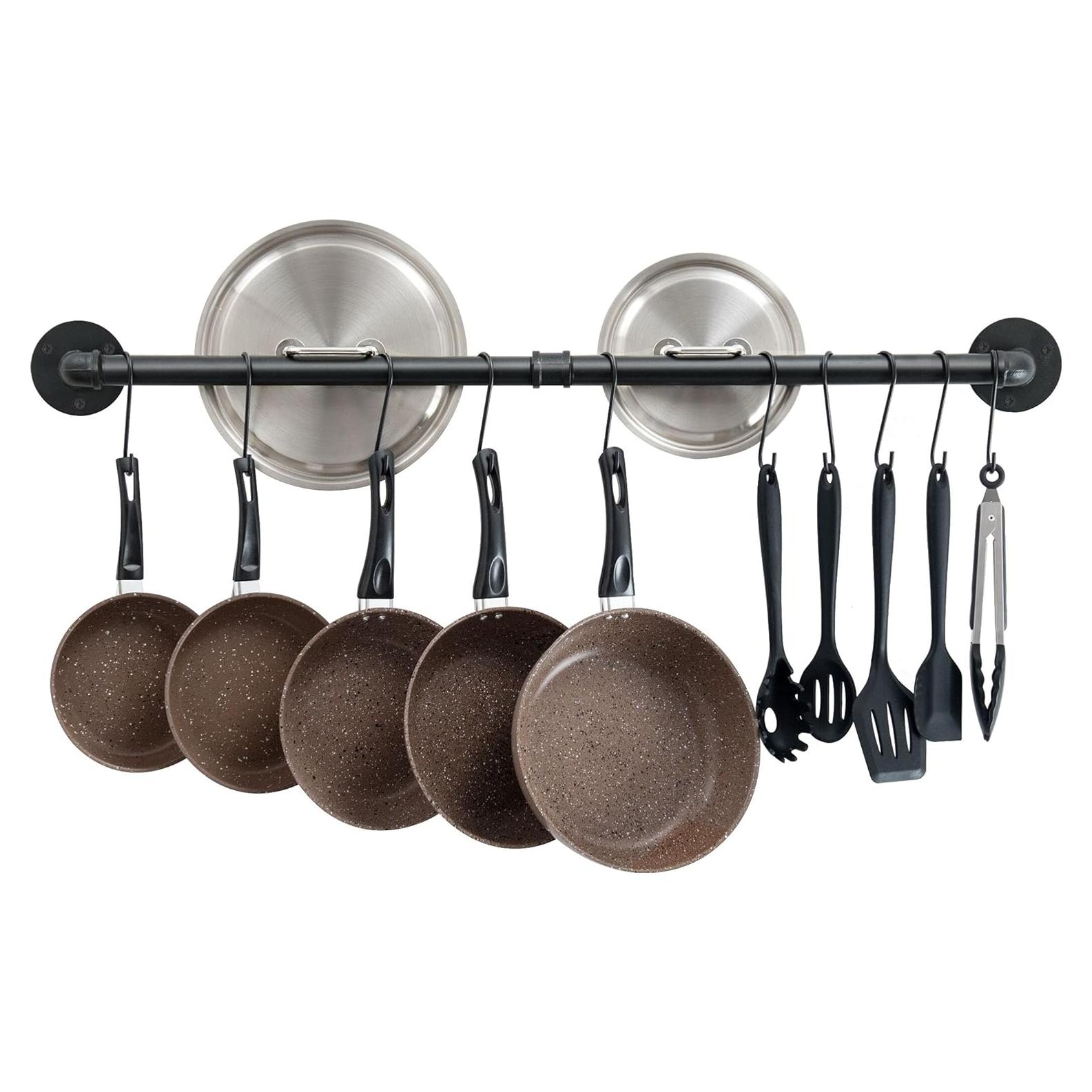 Soporte de Pared OROPY para Ollas 96.52 cm Negro Industrial