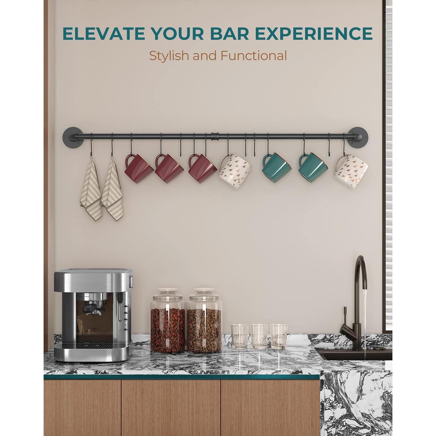 Soporte de Pared OROPY para Ollas 96.52 cm Negro Industrial