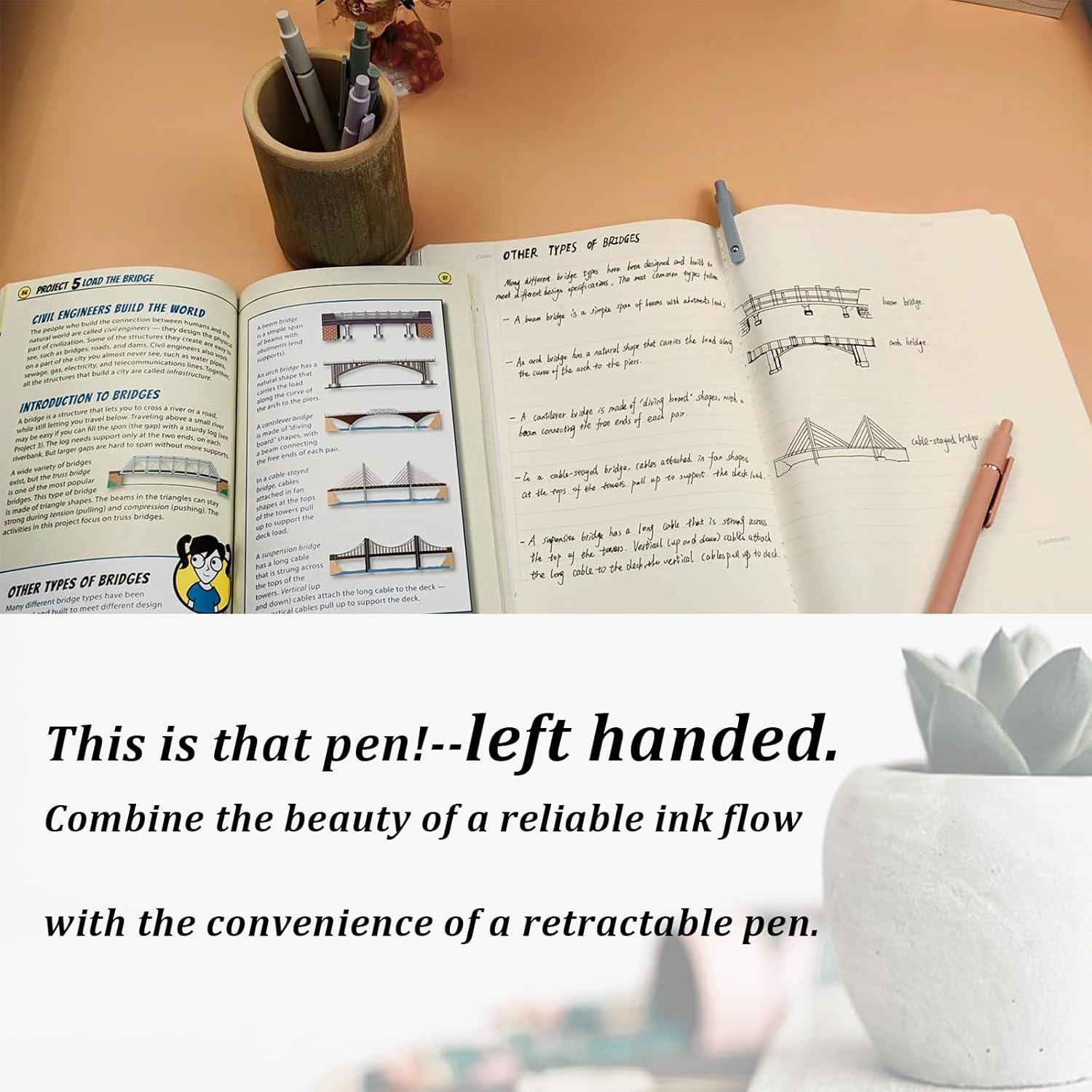 5 Bolígrafos de Gel Retráctiles Gexinsely 0.5mm Tinta Negra