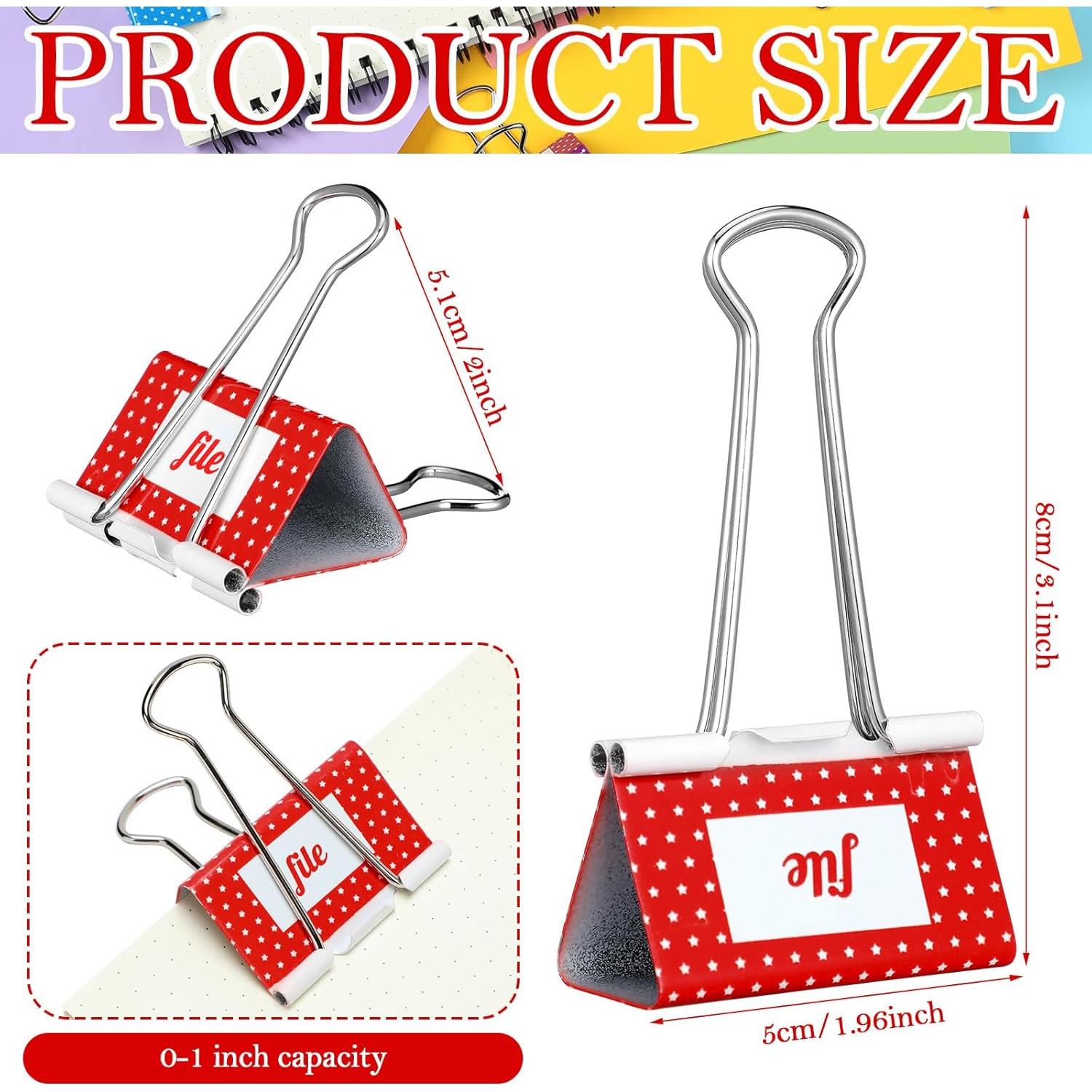 Juego de 5 Clips de Carpeta Grandes Feifeiya 5.08 cm Metálicos