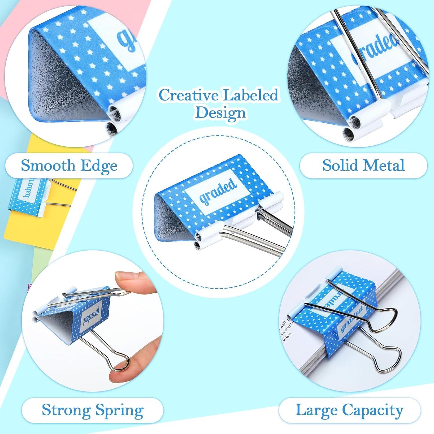 Juego de 5 Clips de Carpeta Grandes Feifeiya 5.08 cm Metálicos