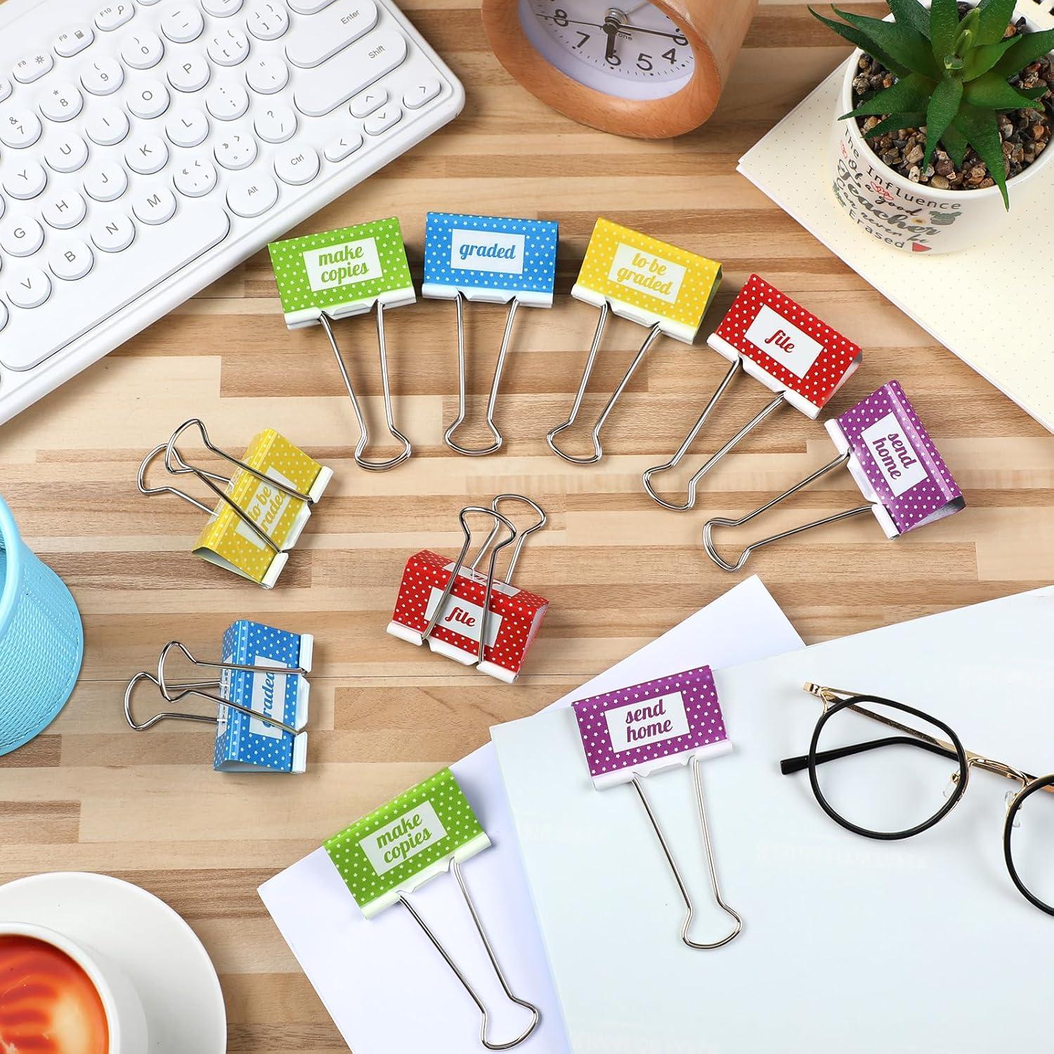 Juego de 5 Clips de Carpeta Grandes Feifeiya 5.08 cm Metálicos