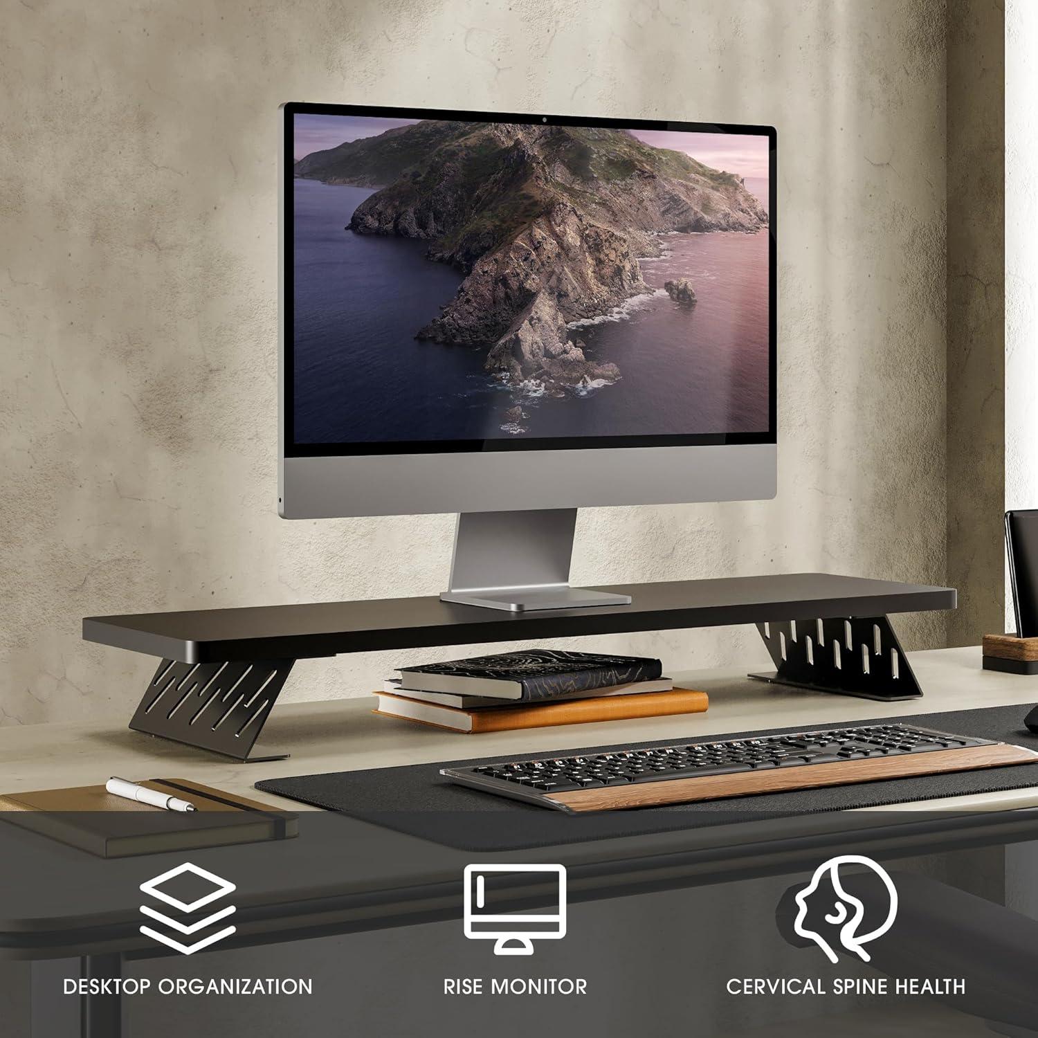 Soporte para Monitor Fenge, Elevador de Escritorio 80 cm, Carga 24.95 kg