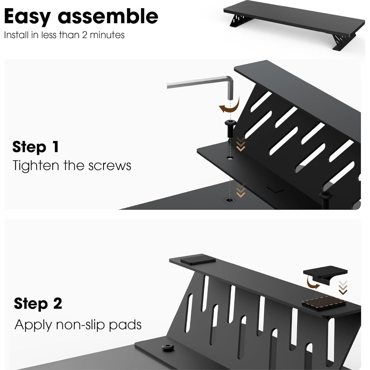 Soporte para Monitor Fenge, Elevador de Escritorio 80 cm, Carga 24.95 kg