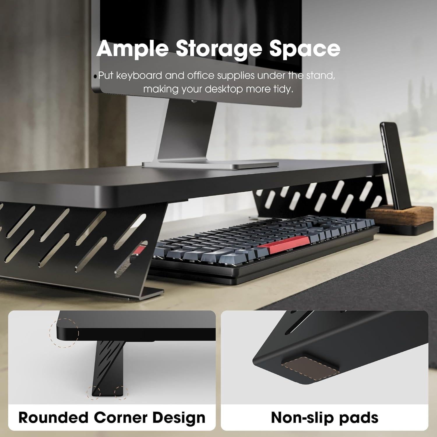 Soporte para Monitor Fenge, Elevador de Escritorio 80 cm, Carga 24.95 kg