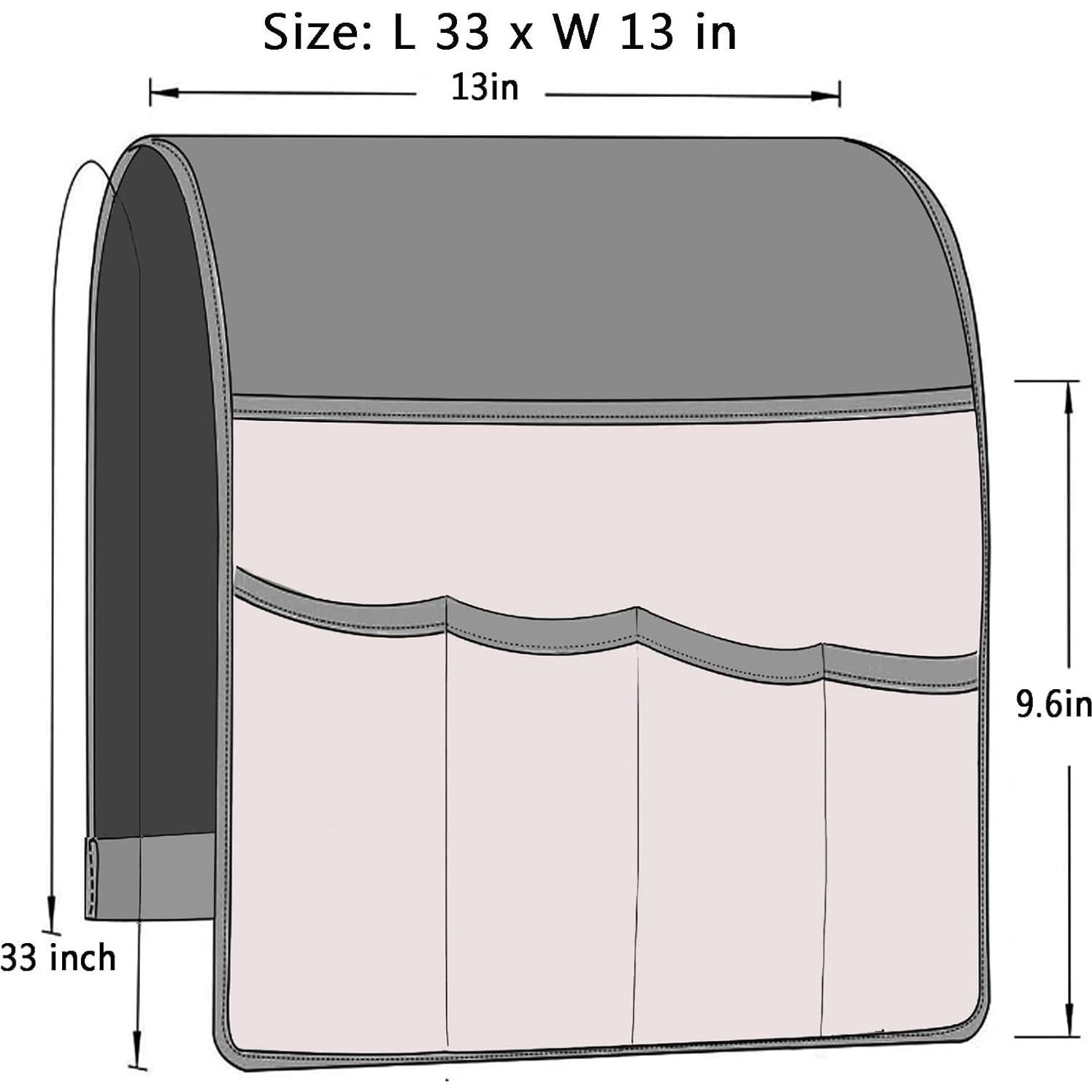 Organizador de Reposabrazos QingLemon 33x84 cm Negro 5 Bolsillos