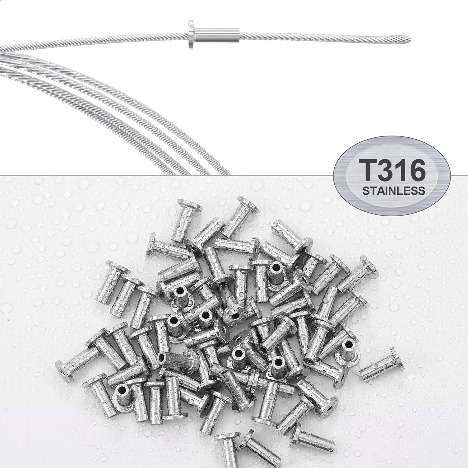 Mangas Protectores de Acero Inoxidable Therwen 200 Pcs 2 cm