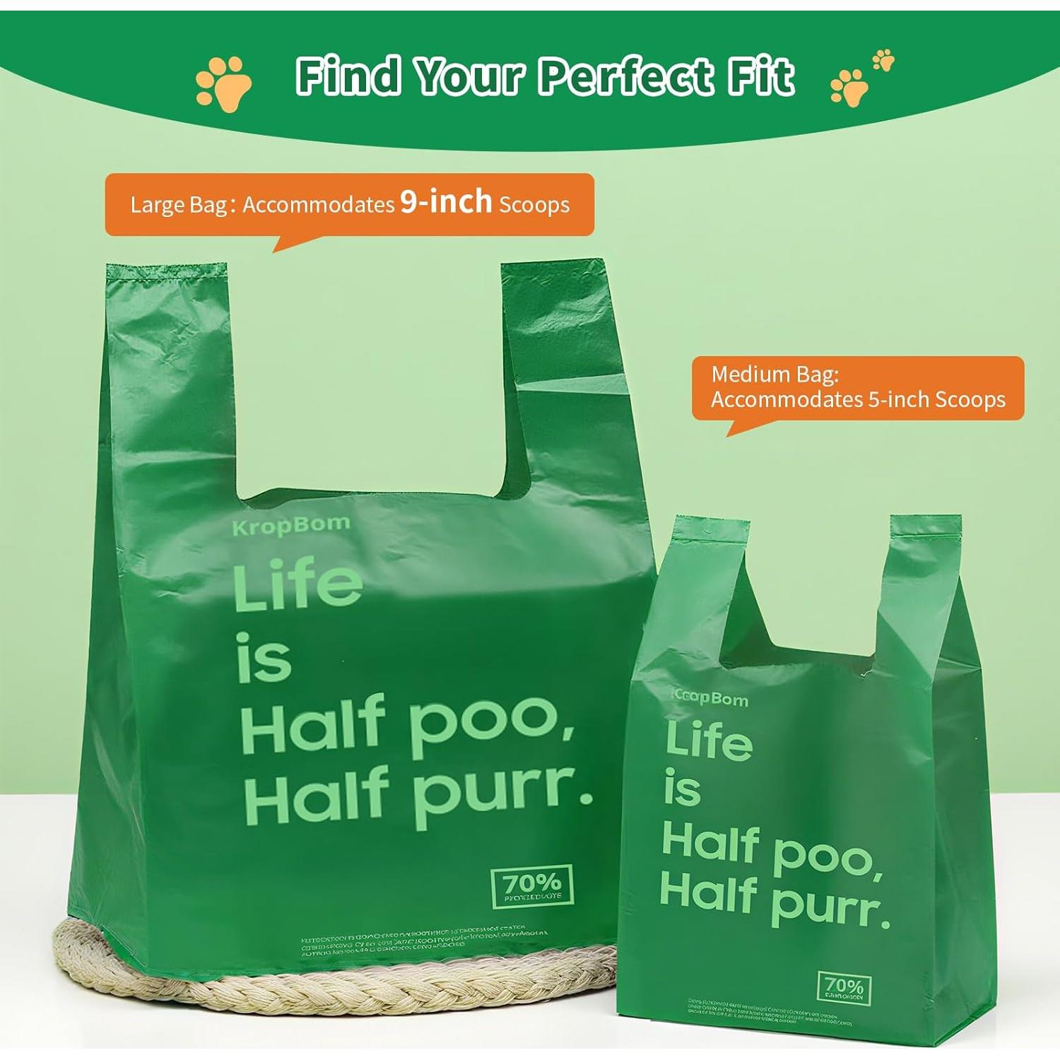 Bolsas de Excremento para Gatos KropBom 125 Unidades Extra-Gruesas