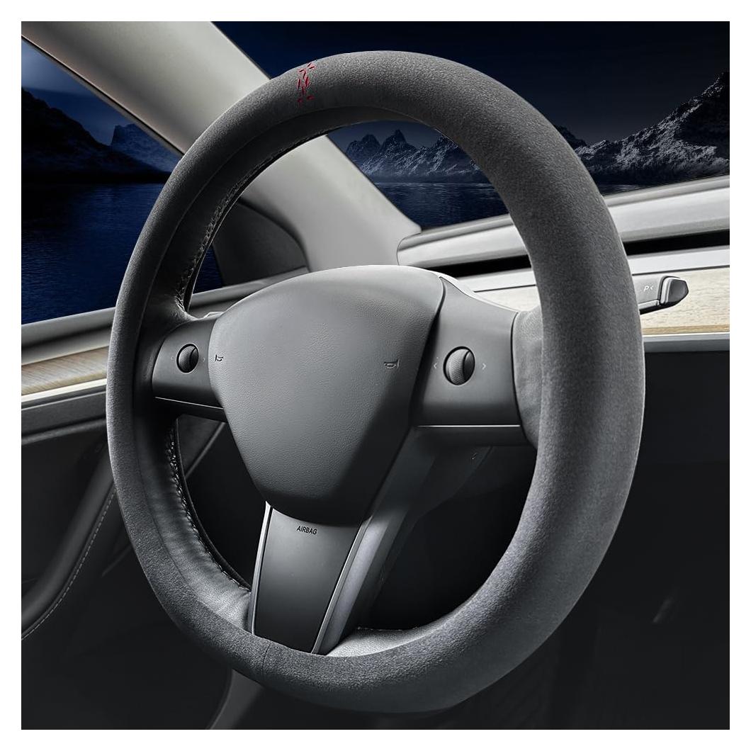 Cubierta de volante de cuero Carodi T-201 para Tesla Model 3/Y