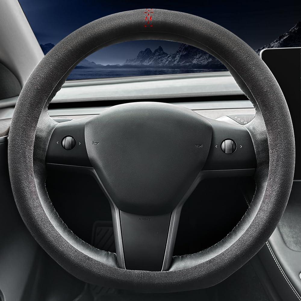 Cubierta de volante de cuero Carodi T-201 para Tesla Model 3/Y