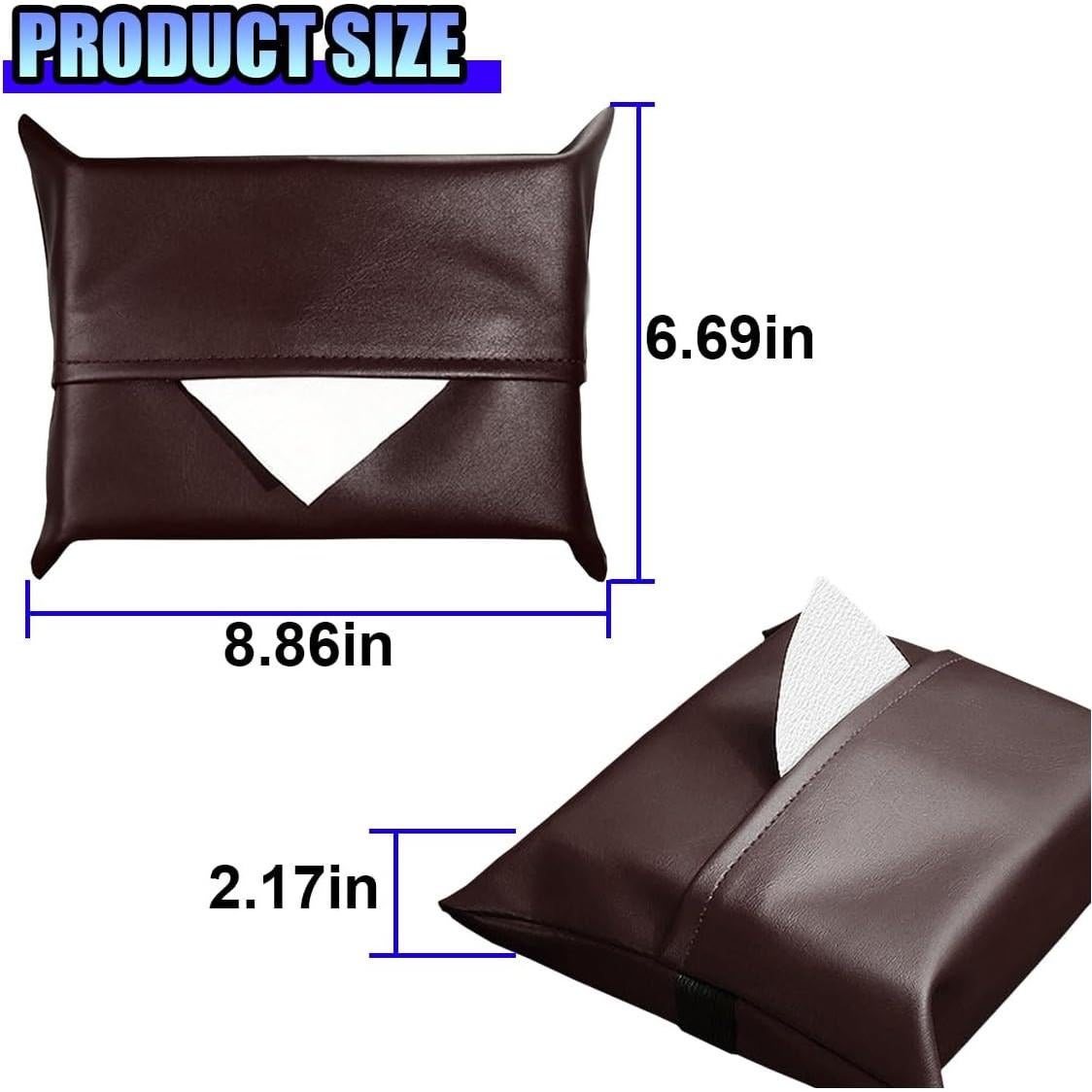 Soporte de Tejidos para Coche ZIMISI Cuero Marrón 22.5x17x5.5cm