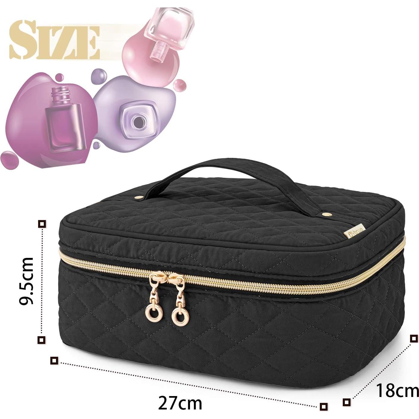 Bolsa de Transporte para Esmalte de Uñas Yarwo 24 Botellas Negro