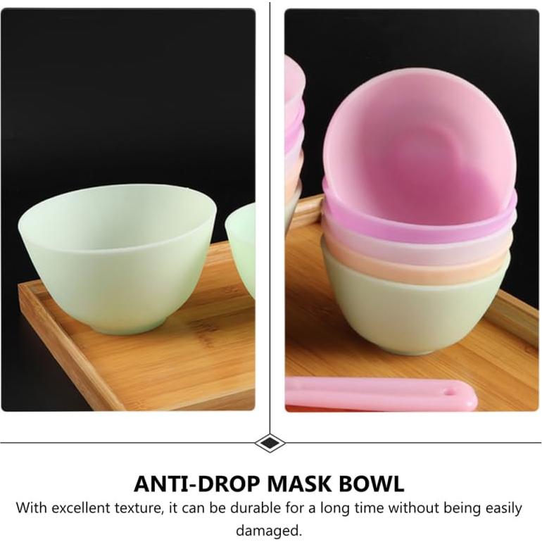 Set de 3 Tazones de Silicona Healifty para Mezcla Facial Verde