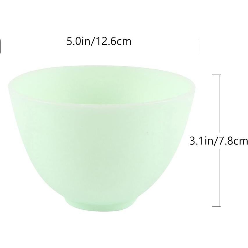 Set de 3 Tazones de Silicona Healifty para Mezcla Facial Verde
