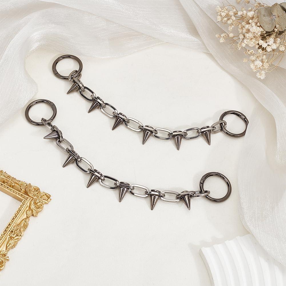 Cadenas para Zapatos FINGERINSPIRE Gunmetal 2 Piezas Decorativas