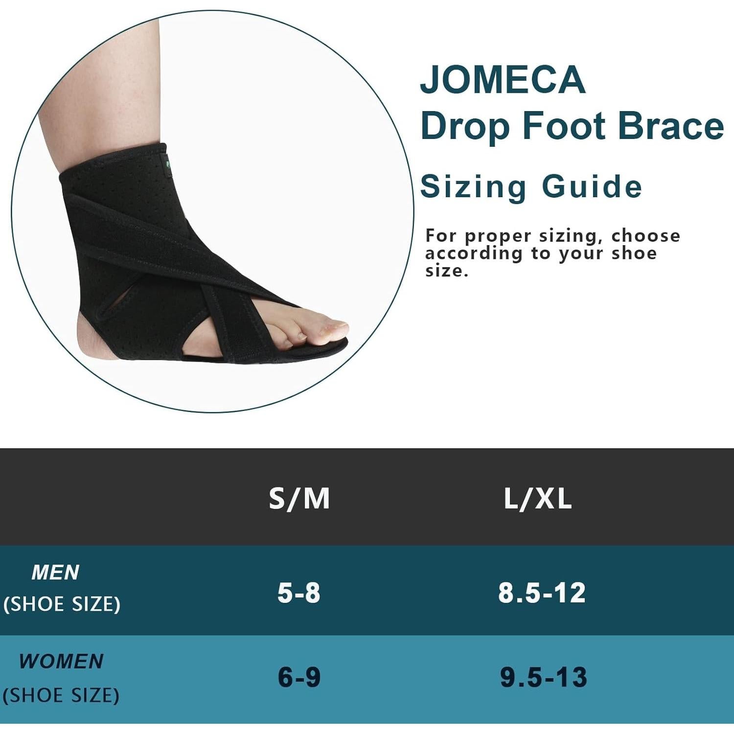 Férula AFO JOMECA para Caída del Pie Izquierda S/M - Soporte Ajustable