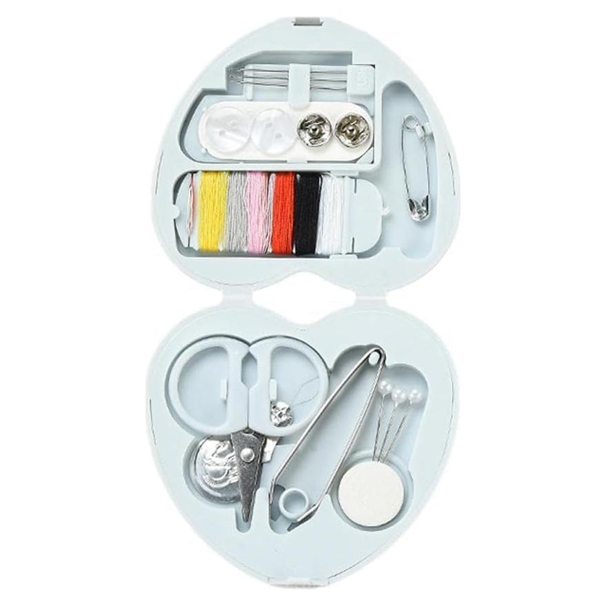 Kit de Costura Portátil Jowxsx Azul - Herramientas Básicas para Reparaciones