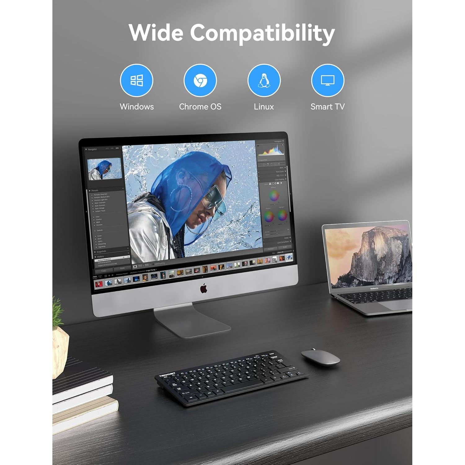 Teclado Inalámbrico TECKNET EKB005 Compacto Negro
