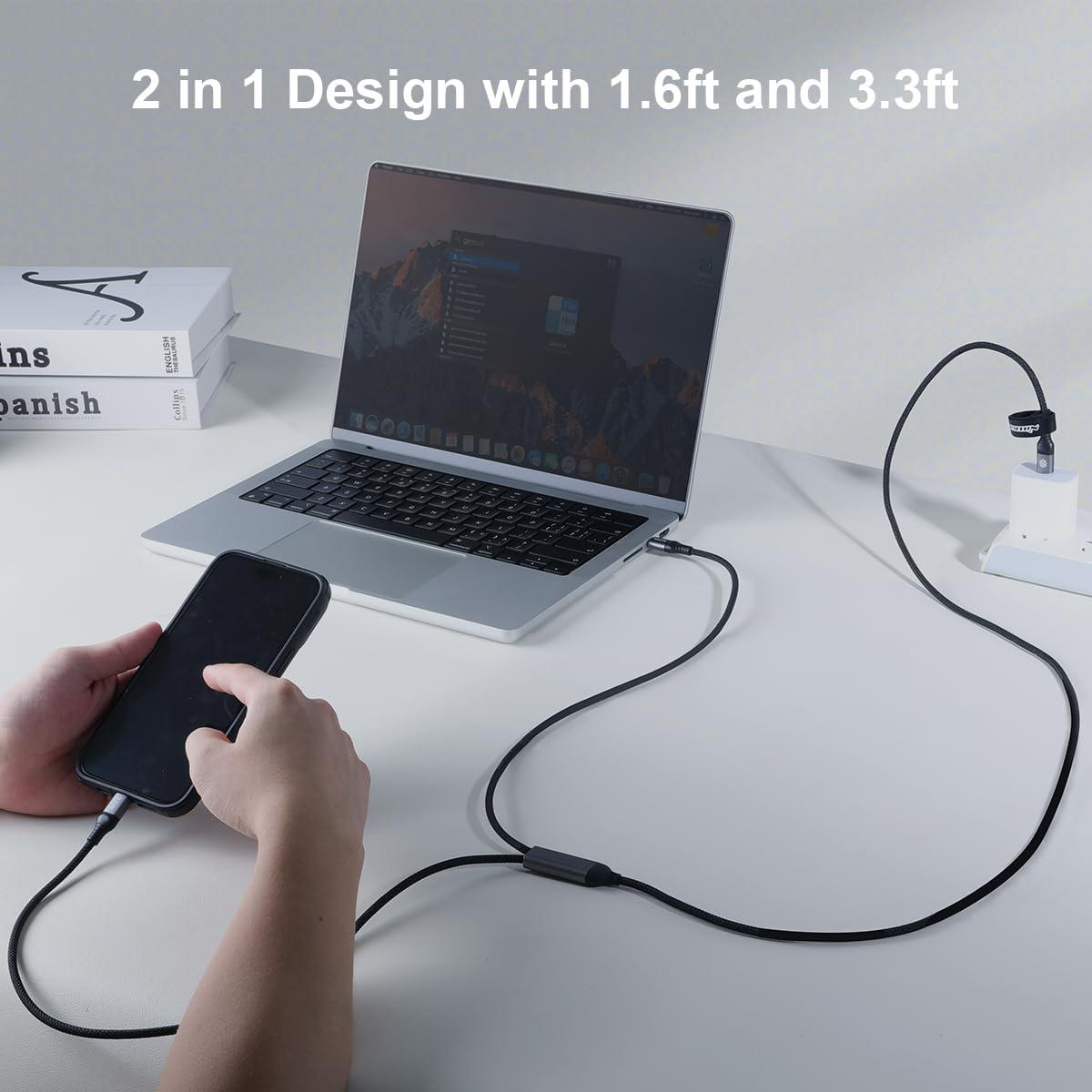 Cable Nillkin 2-en-1 USB C y Lightning 1.5m Carga Rápida