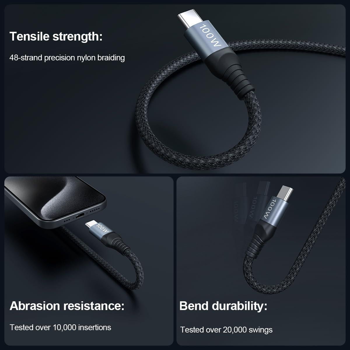 Cable Nillkin 2-en-1 USB C y Lightning 1.5m Carga Rápida