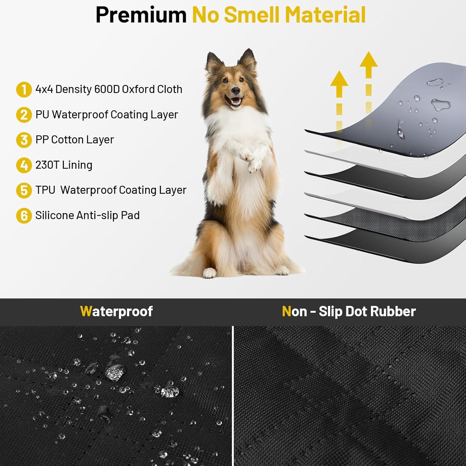 Cubierta de Asiento Trasero para Perros BUMUBI Impermeable