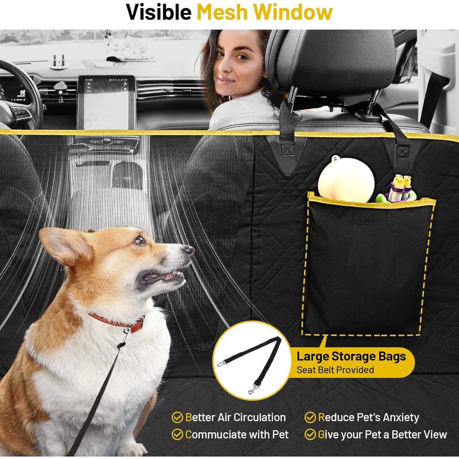 Cubierta de Asiento Trasero para Perros BUMUBI Impermeable