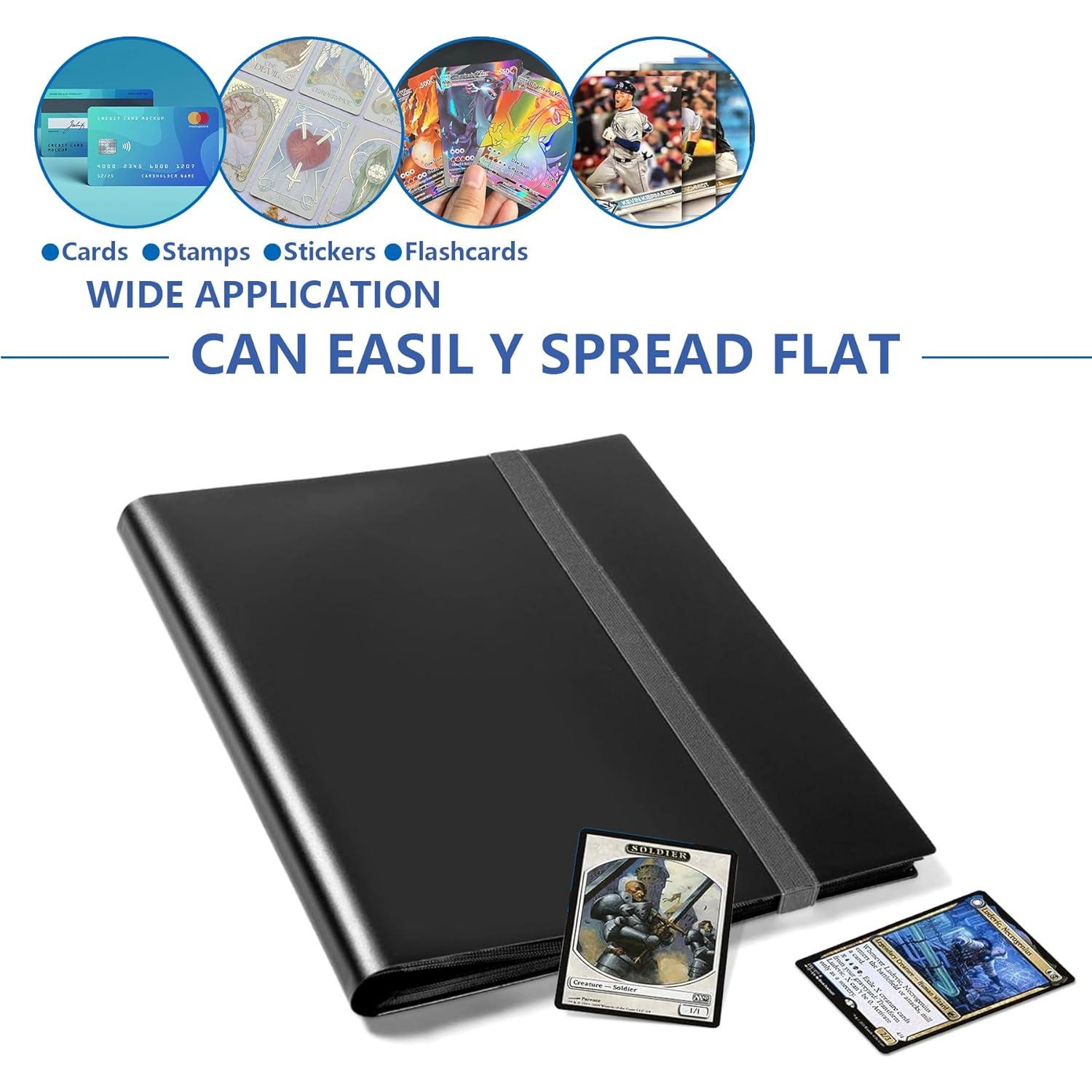 Carpeta de Cartas Fonwill 9 Bolsillos para 360 Cartas Negra