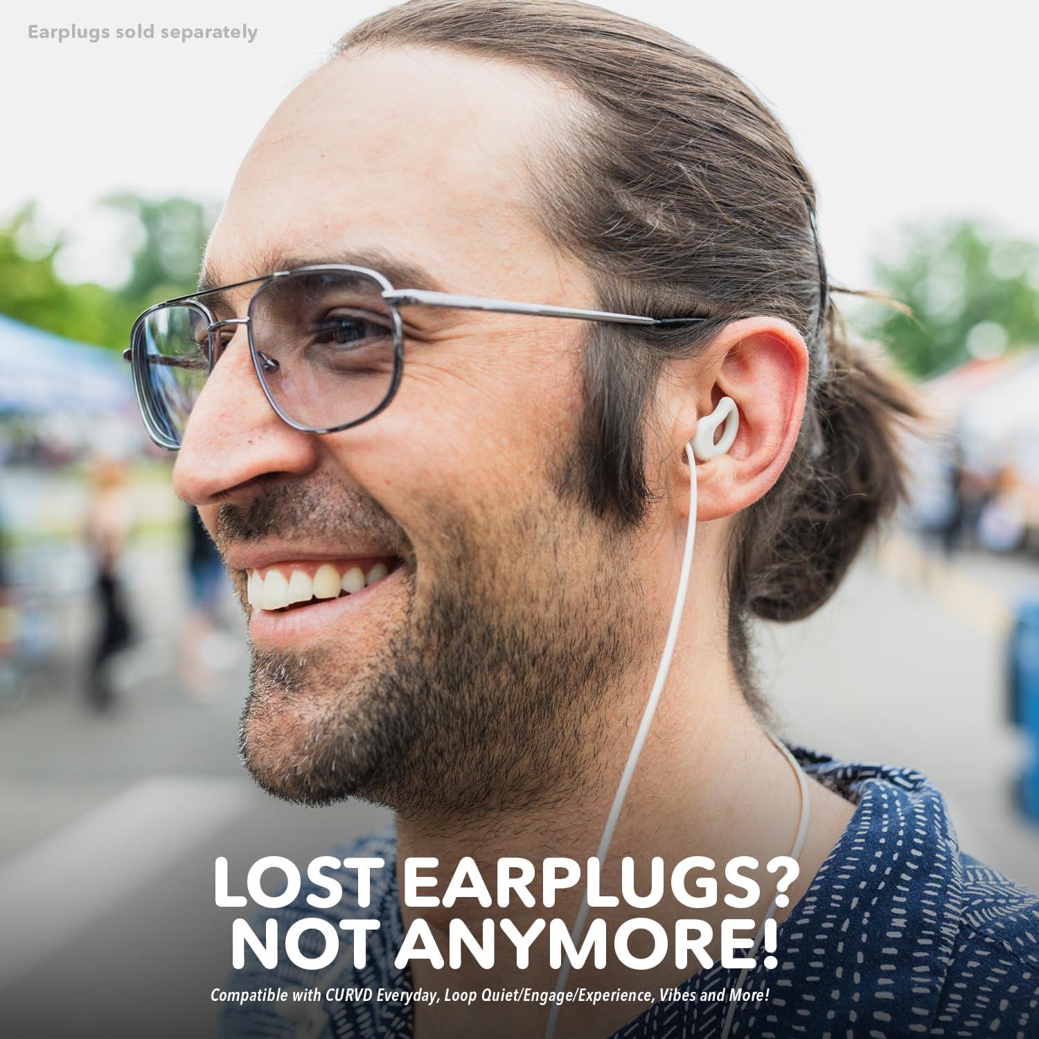 Cordón CURVD para Tapones de Oído de Silicona 66 cm Negro