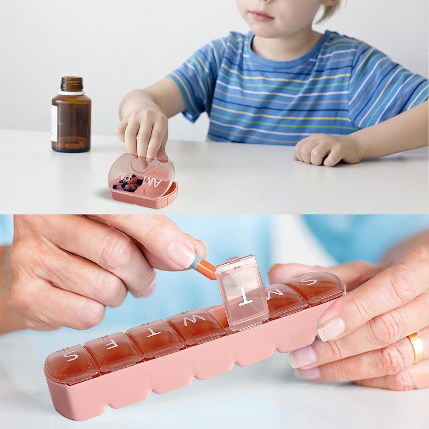 Set Organizador de Pastillas Diario y Semanal VirgoCCY Rosa